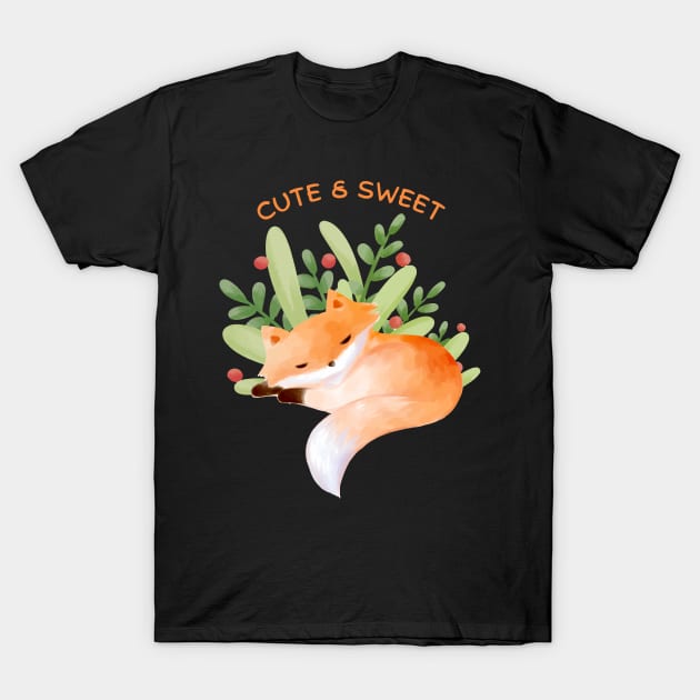 Cute kids fox T-Shirt by mathildamal